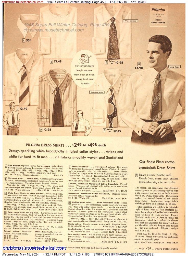 1948 Sears Fall Winter Catalog, Page 459