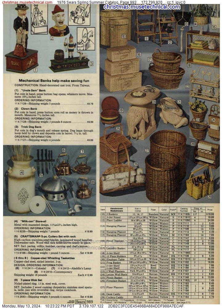 1976 Sears Spring Summer Catalog, Page 993