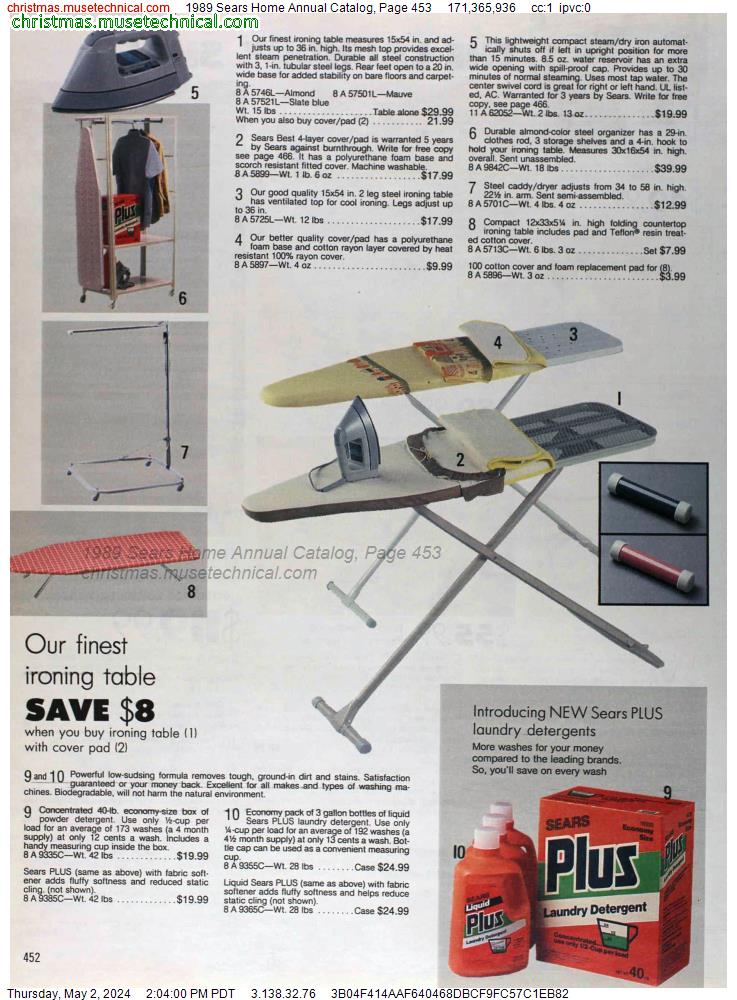 1989 Sears Home Annual Catalog, Page 453
