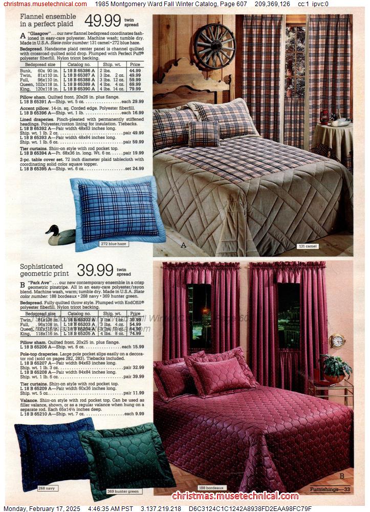 1985 Montgomery Ward Fall Winter Catalog, Page 607