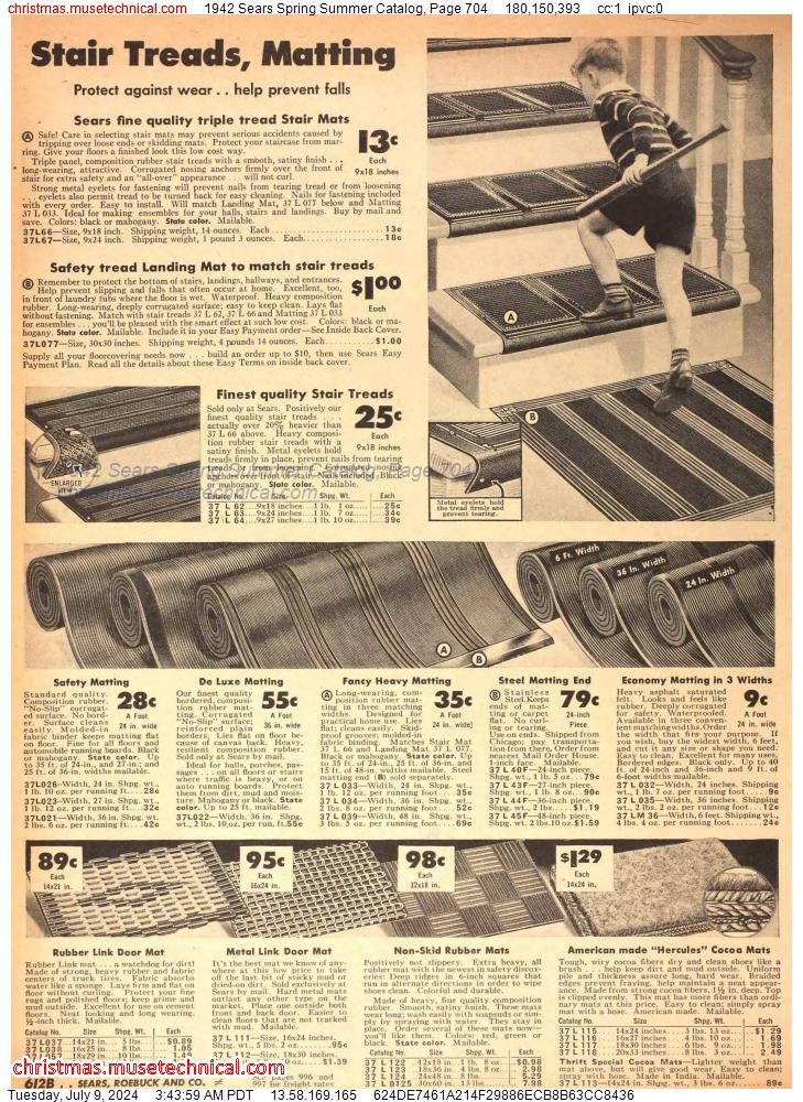 1942 Sears Spring Summer Catalog, Page 704