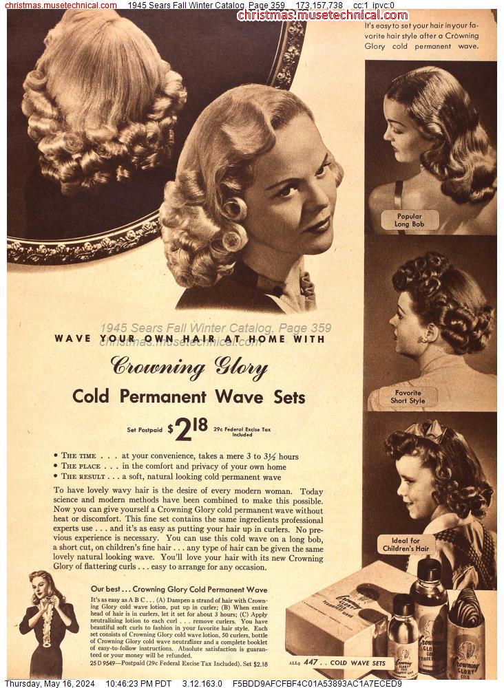 1945 Sears Fall Winter Catalog, Page 359