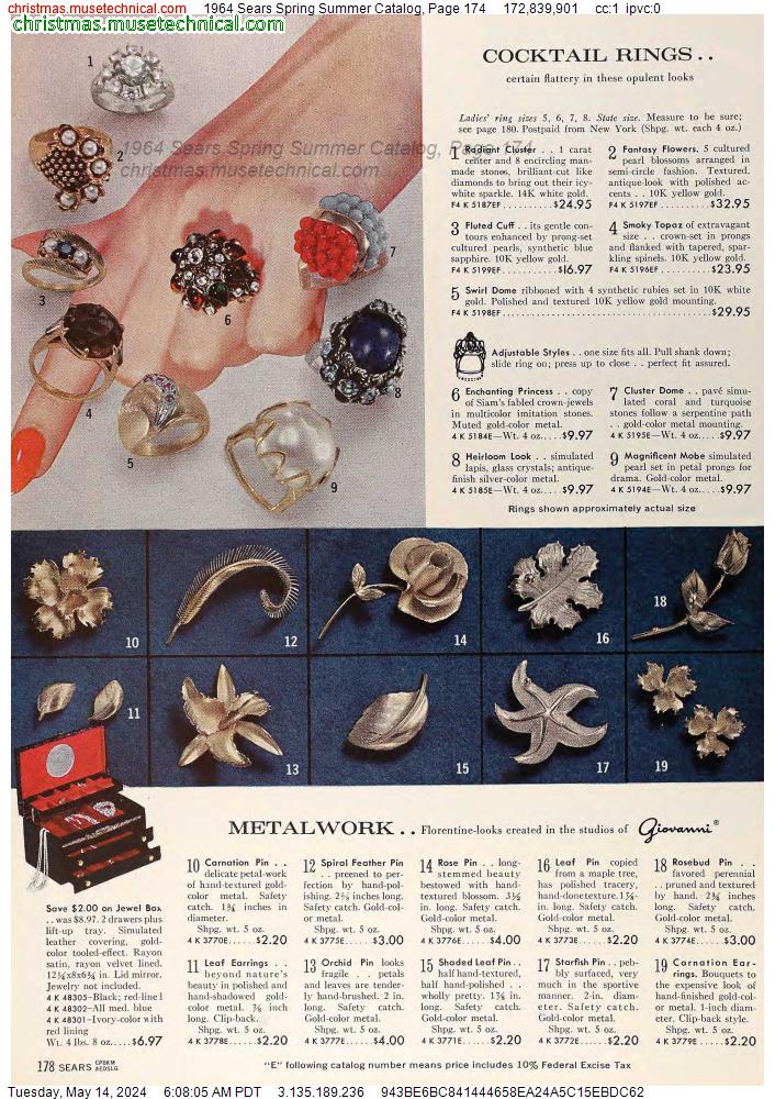 1964 Sears Spring Summer Catalog, Page 174