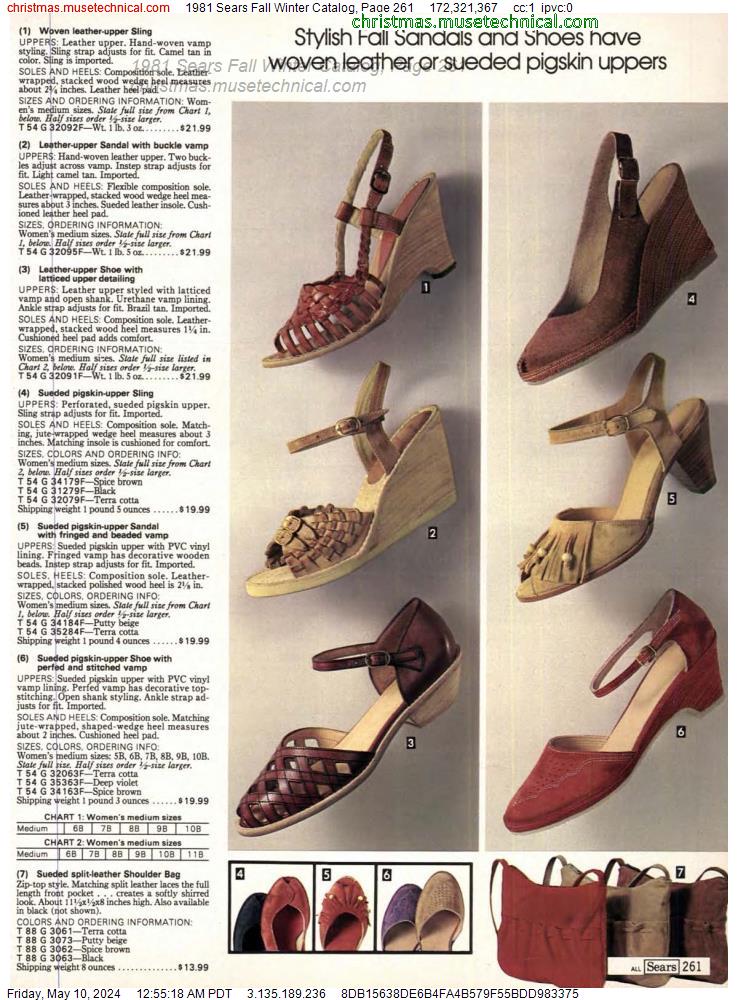 1981 Sears Fall Winter Catalog, Page 261