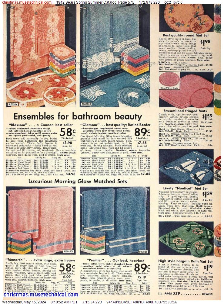 1942 Sears Spring Summer Catalog, Page 575