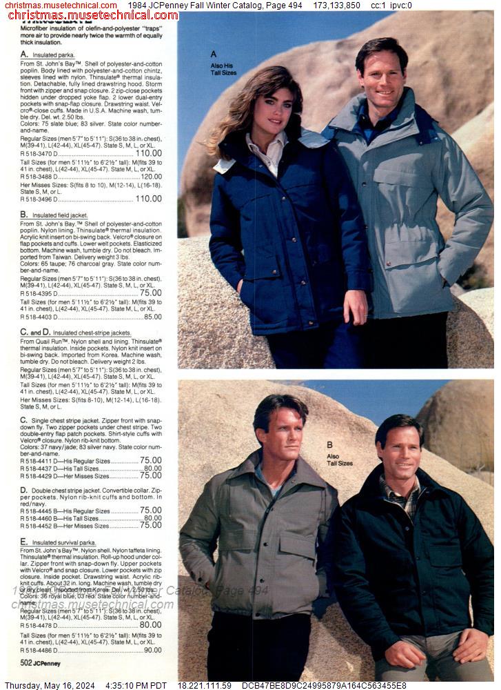 1984 JCPenney Fall Winter Catalog, Page 494