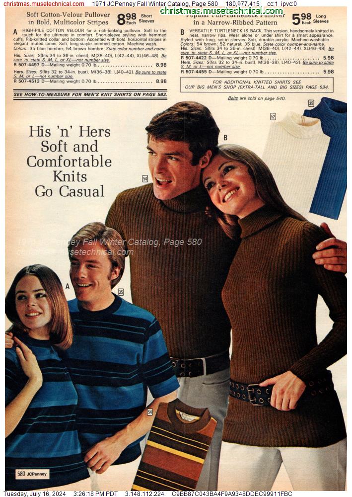 1971 JCPenney Fall Winter Catalog, Page 580