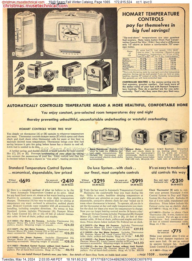 1949 Sears Fall Winter Catalog, Page 1065