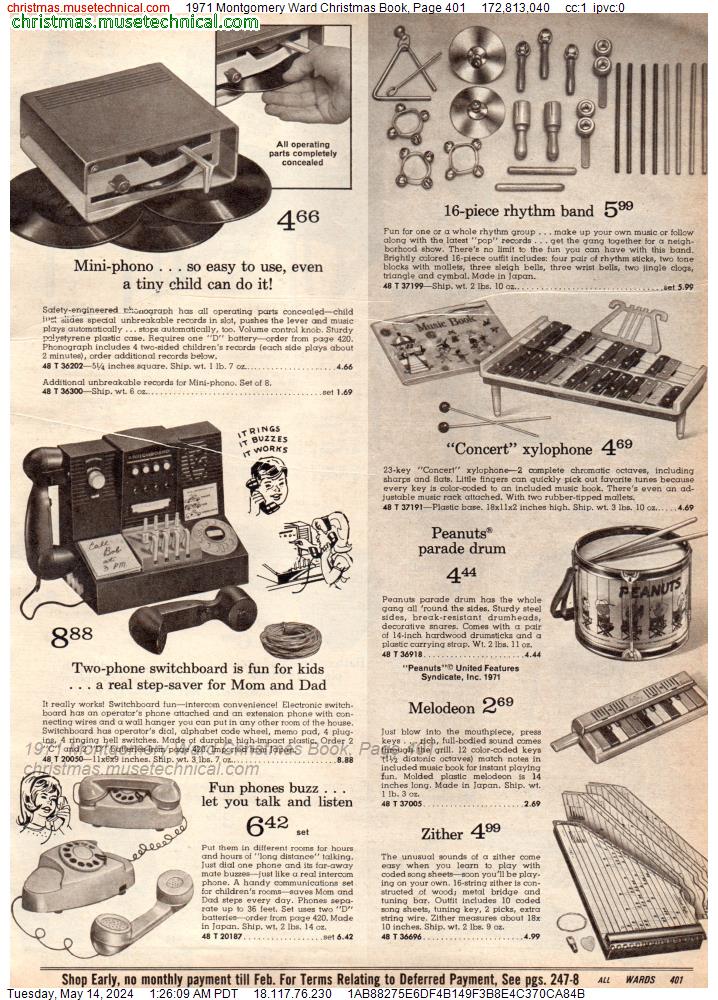 1971 Montgomery Ward Christmas Book, Page 401