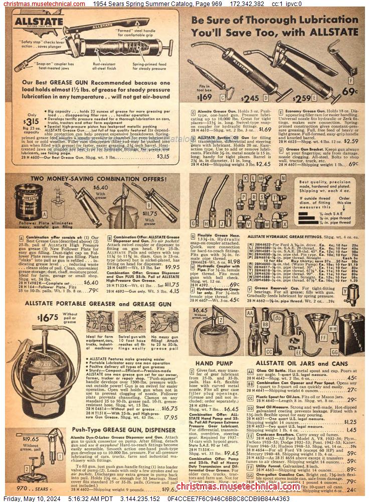 1954 Sears Spring Summer Catalog, Page 969