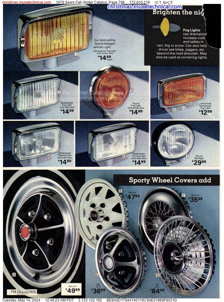 1978 Sears Fall Winter Catalog, Page 796