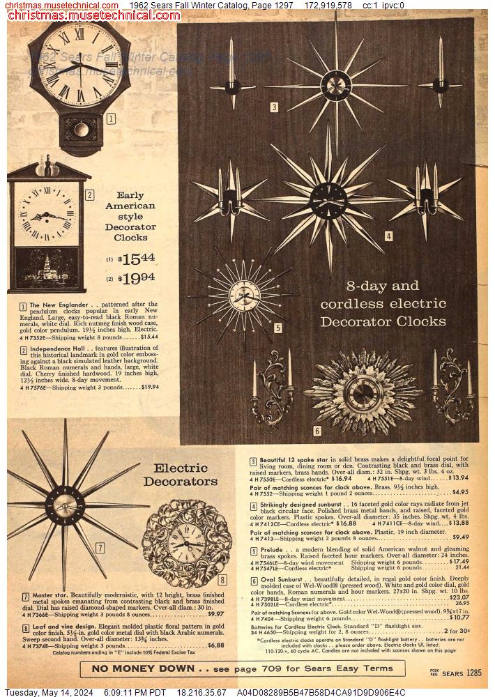 1962 Sears Fall Winter Catalog, Page 1297