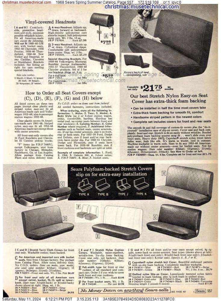1968 Sears Spring Summer Catalog, Page 557