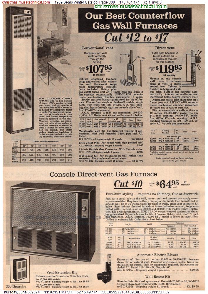 1969 Sears Winter Catalog, Page 300
