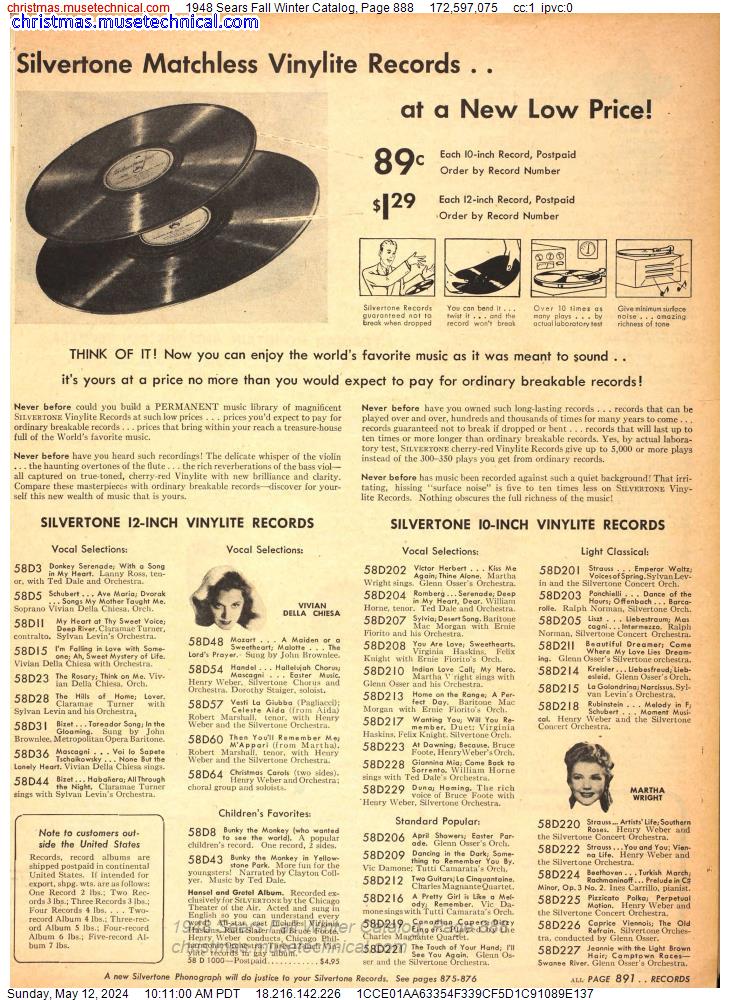 1948 Sears Fall Winter Catalog, Page 888