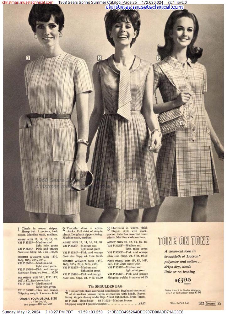 1968 Sears Spring Summer Catalog, Page 25