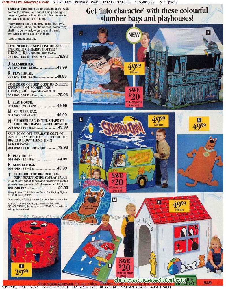 2002 Sears Christmas Book (Canada), Page 855