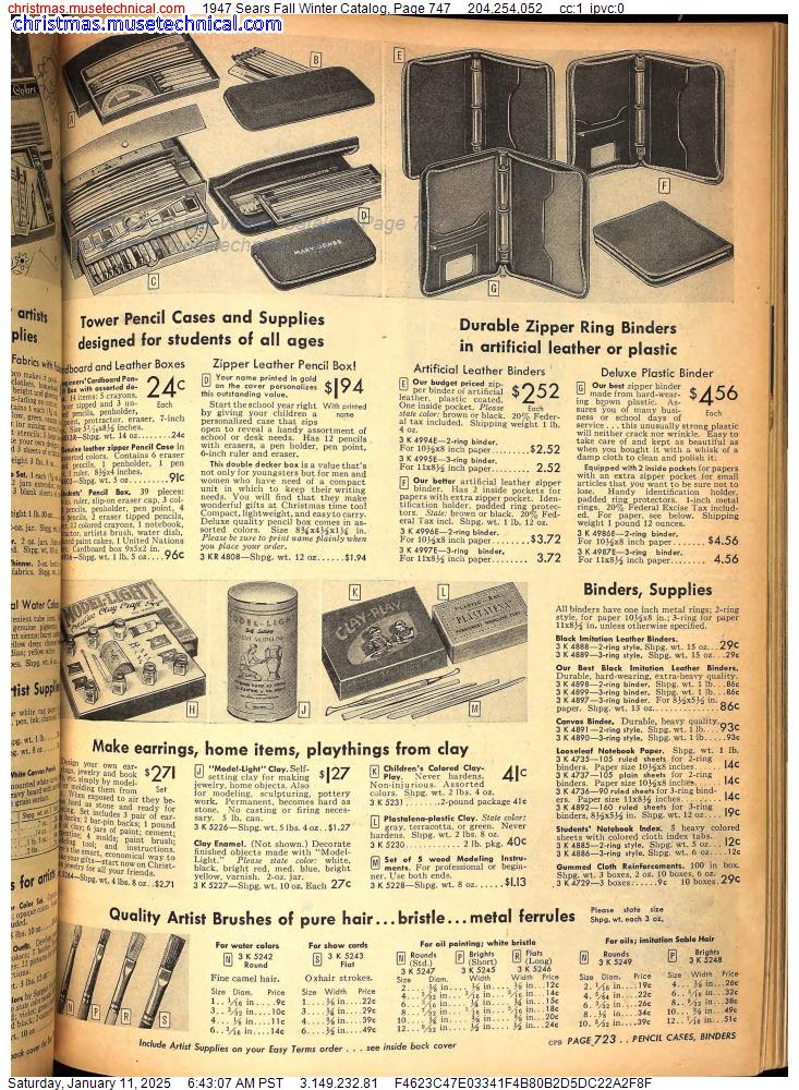 1947 Sears Fall Winter Catalog, Page 747