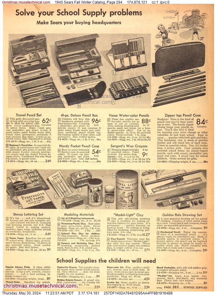 1945 Sears Fall Winter Catalog, Page 294
