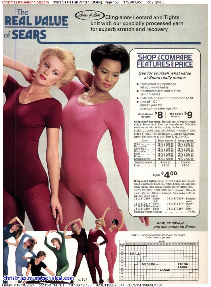 1981 Sears Fall Winter Catalog, Page 157