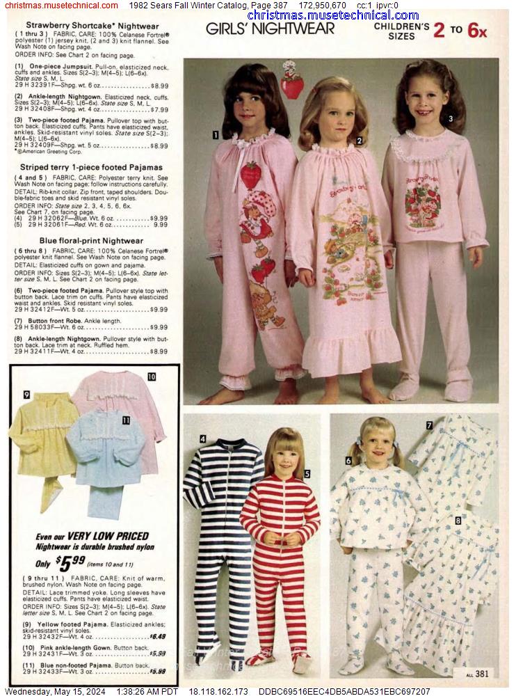1982 Sears Fall Winter Catalog, Page 387