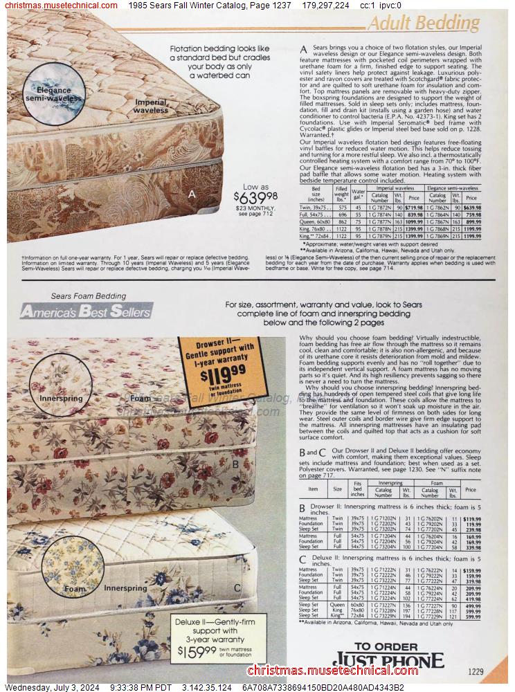 1985 Sears Fall Winter Catalog, Page 1237