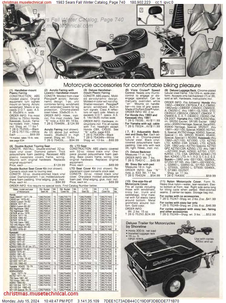 1983 Sears Fall Winter Catalog, Page 740