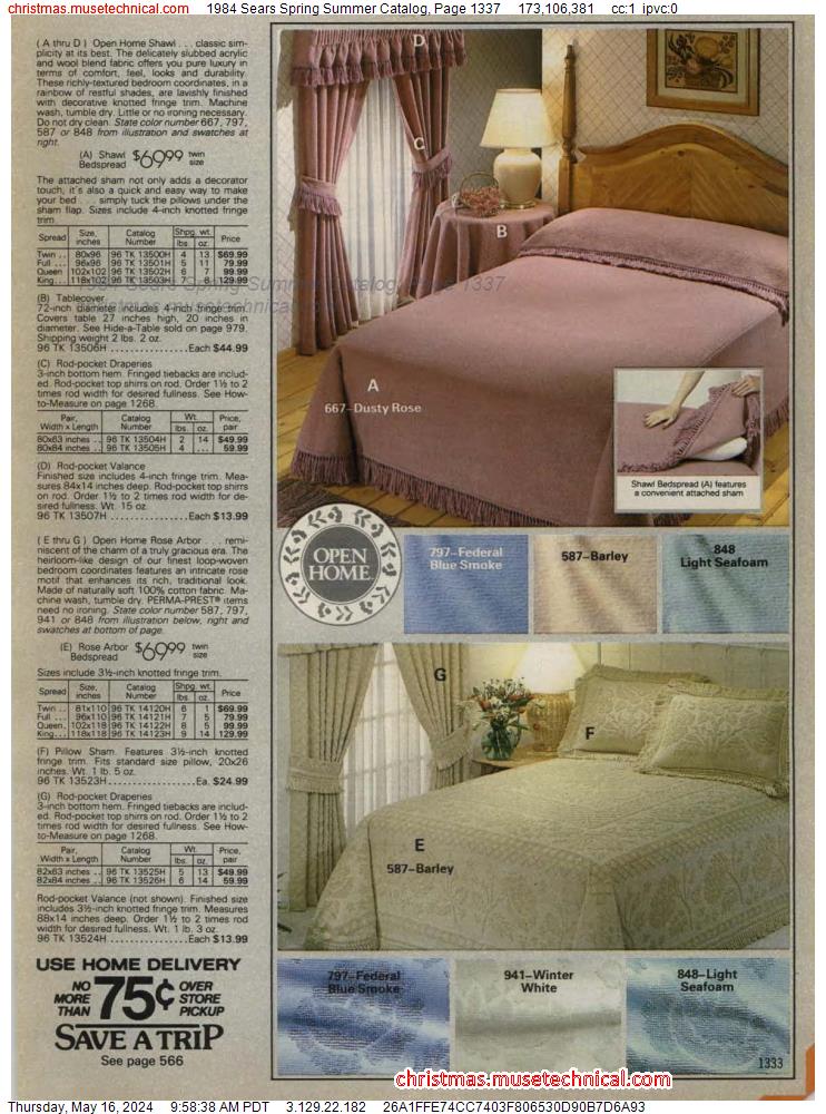 1984 Sears Spring Summer Catalog, Page 1337