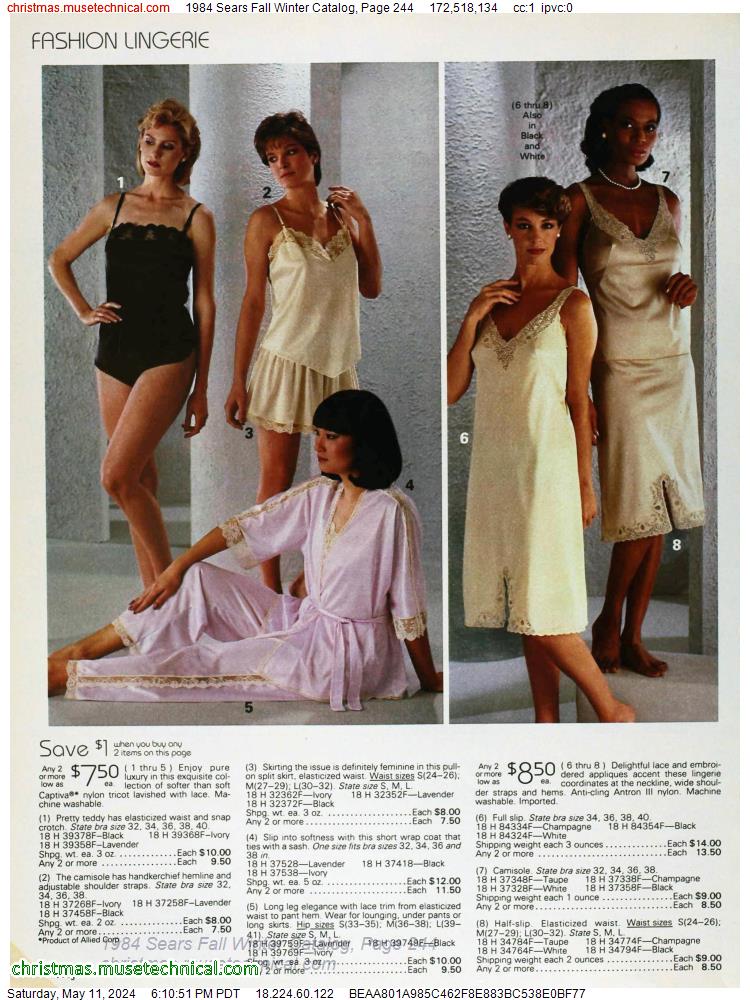 1984 Sears Fall Winter Catalog, Page 244 - Catalogs & Wishbooks