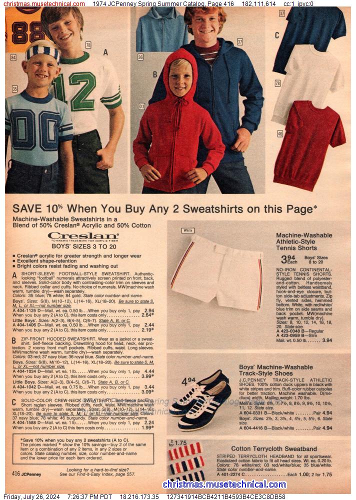 1974 JCPenney Spring Summer Catalog, Page 416