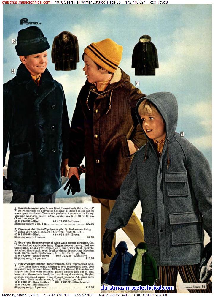 1970 Sears Fall Winter Catalog, Page 85