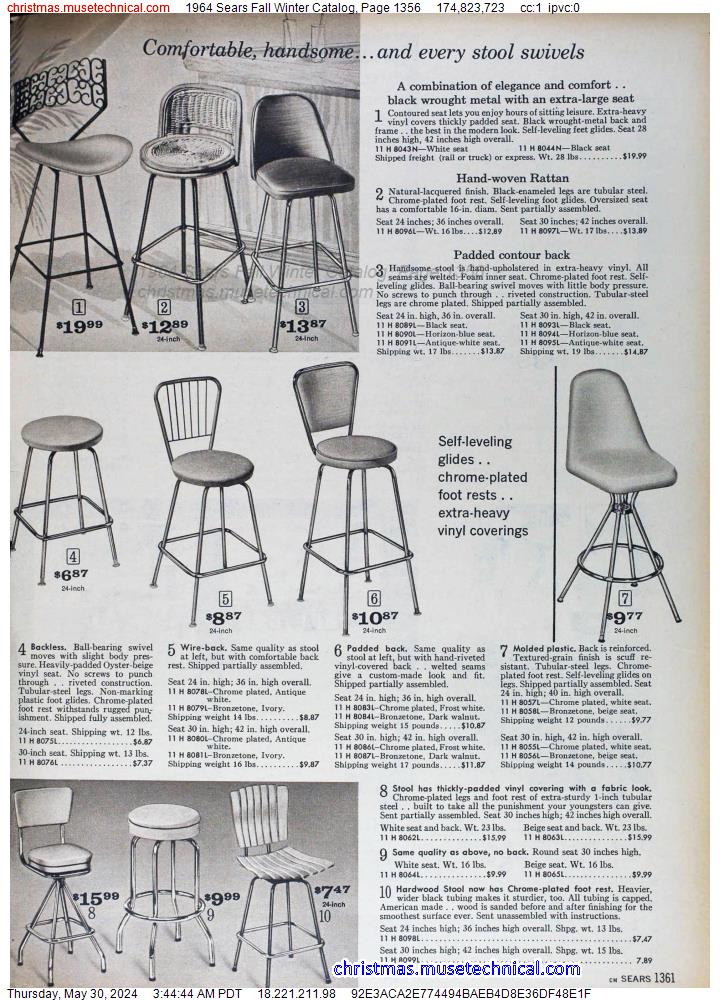 1964 Sears Fall Winter Catalog, Page 1356