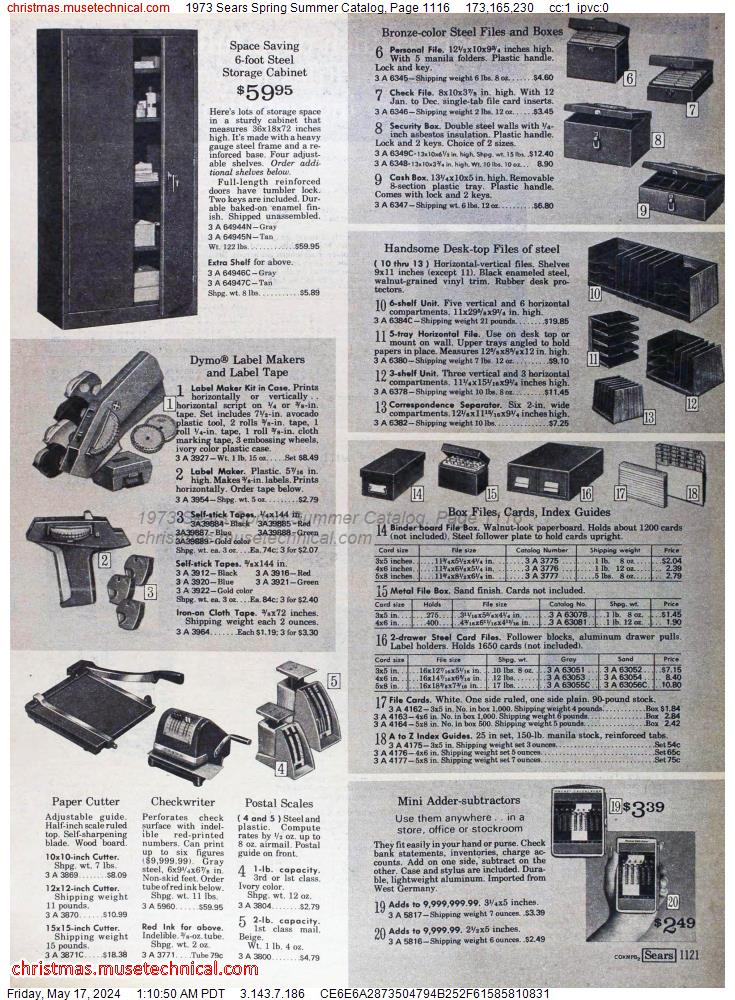1973 Sears Spring Summer Catalog, Page 1116