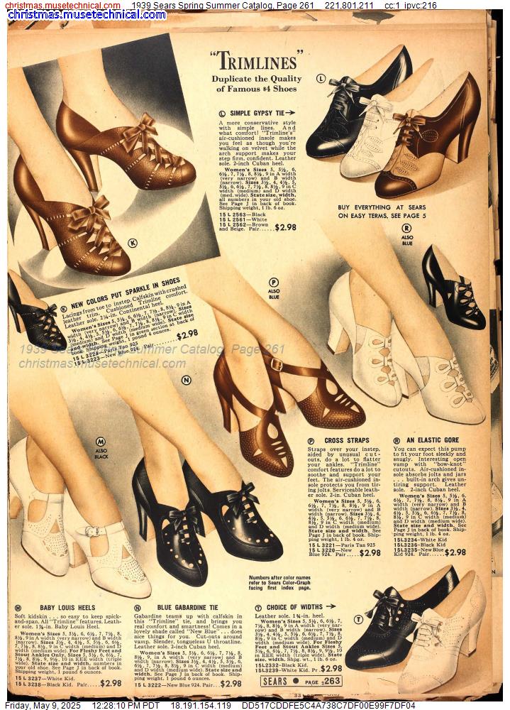 1939 Sears Spring Summer Catalog, Page 261