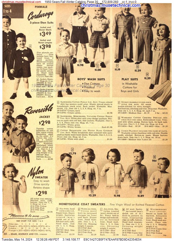 1950 Sears Fall Winter Catalog, Page 30