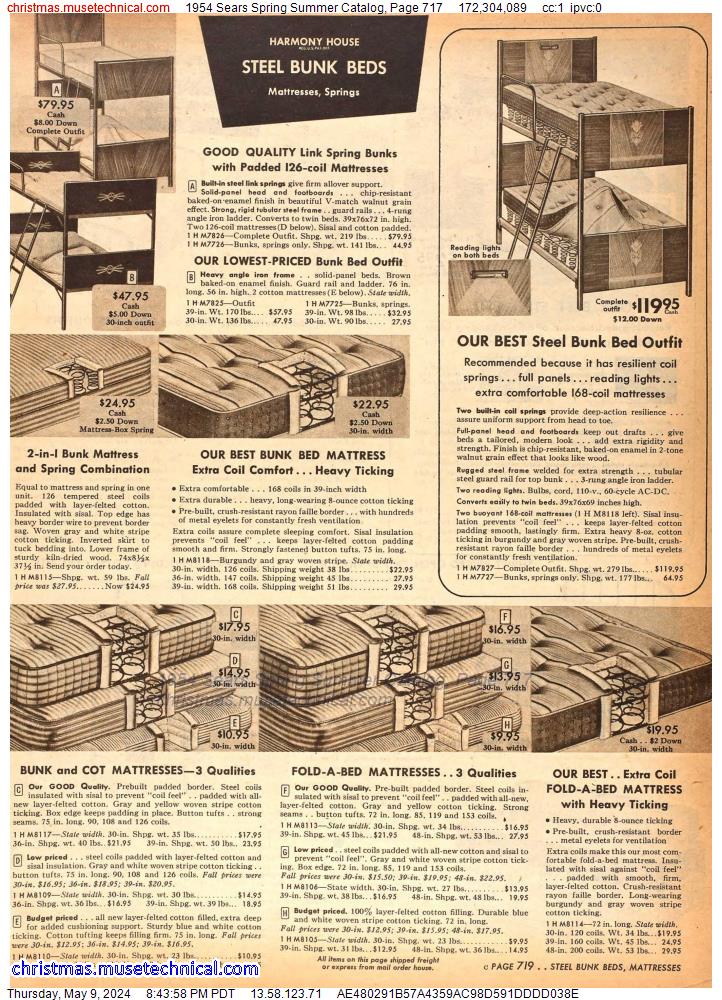 1954 Sears Spring Summer Catalog, Page 717