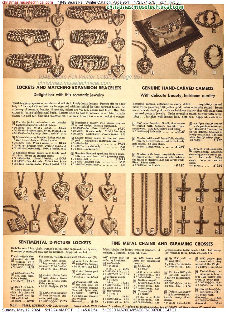 1948 Sears Fall Winter Catalog, Page 951