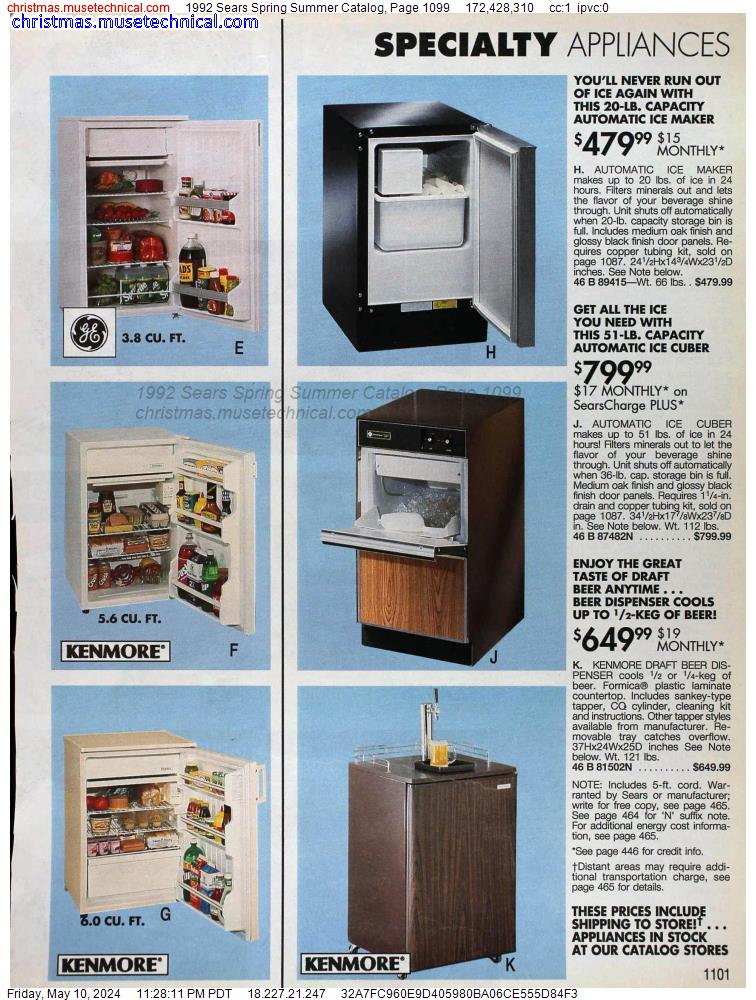 1992 Sears Spring Summer Catalog, Page 1099