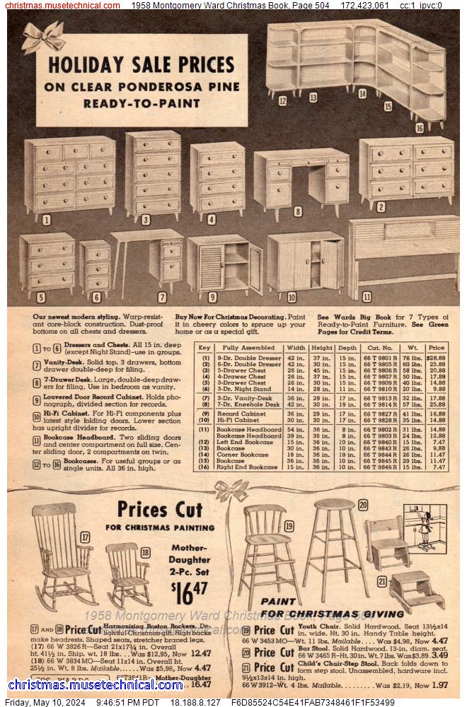 1958 Montgomery Ward Christmas Book, Page 504