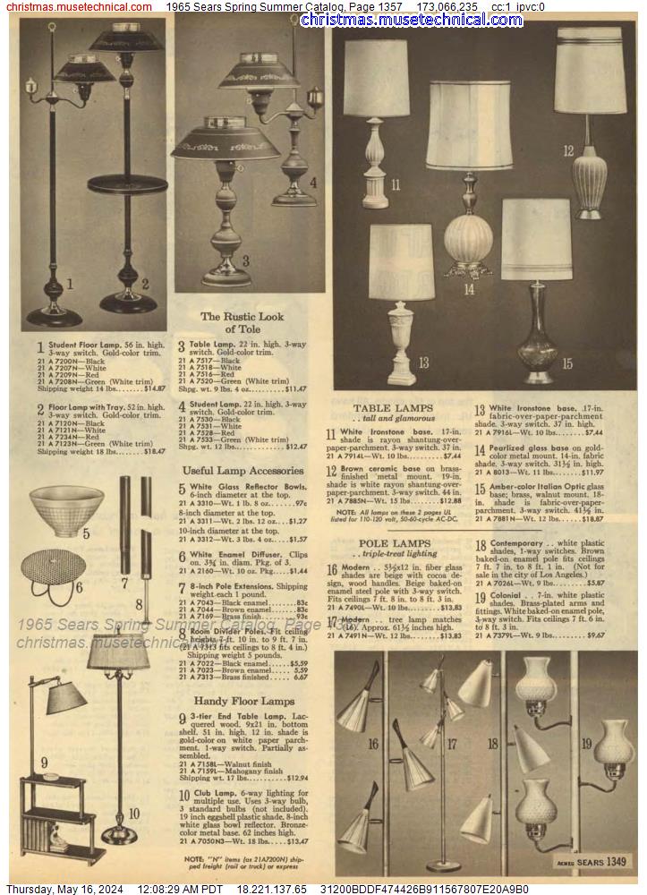 1965 Sears Spring Summer Catalog, Page 1357