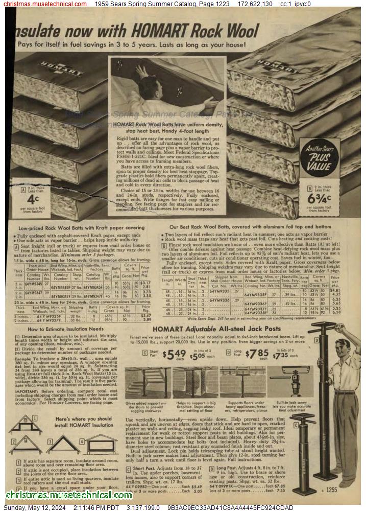 1959 Sears Spring Summer Catalog, Page 1223