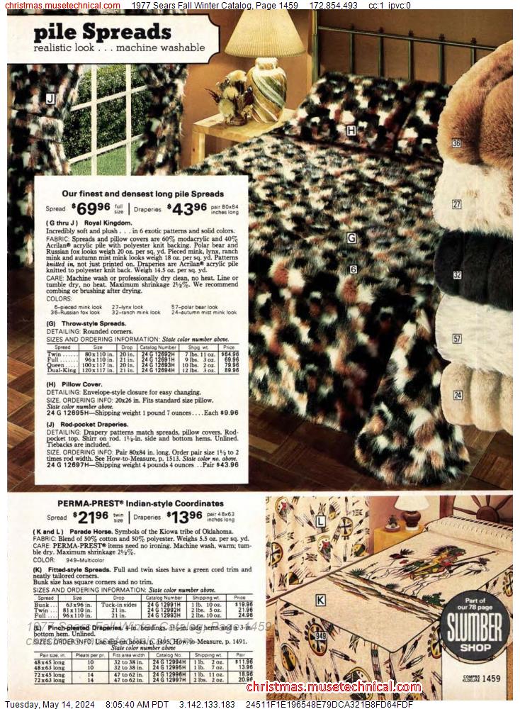 1977 Sears Fall Winter Catalog, Page 1459