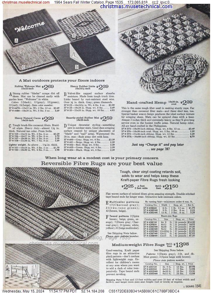 1964 Sears Fall Winter Catalog, Page 1535