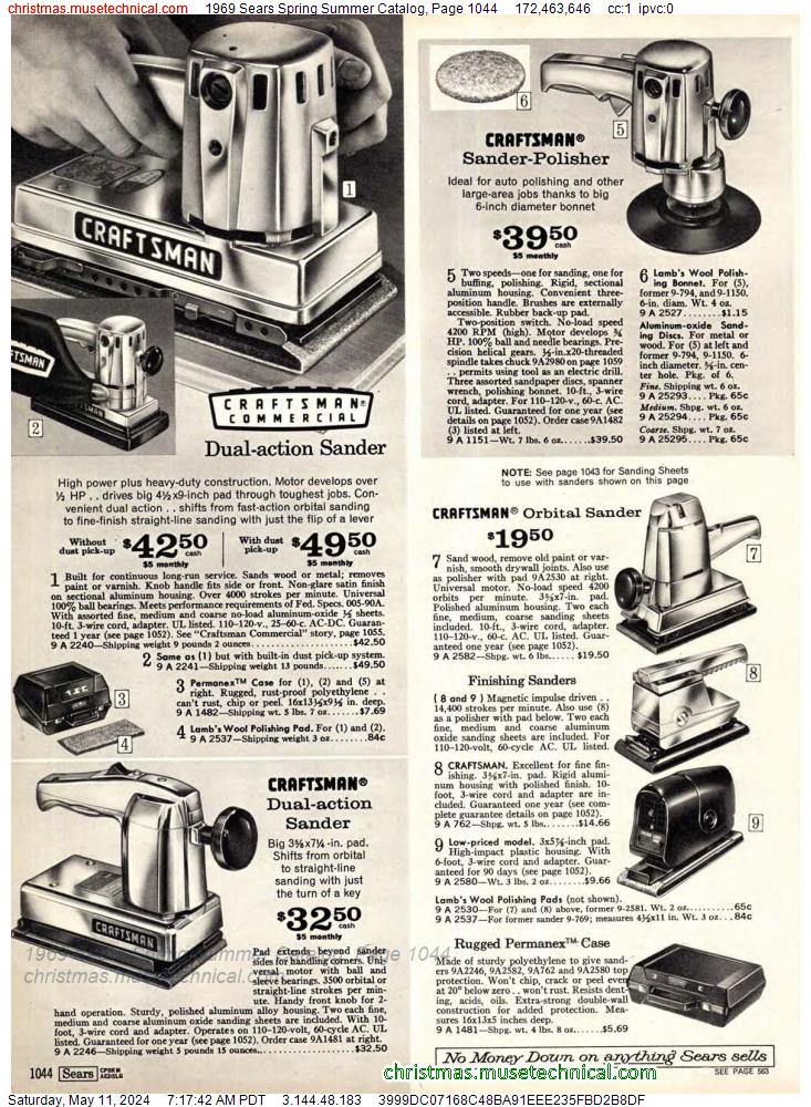 1969 Sears Spring Summer Catalog, Page 1044