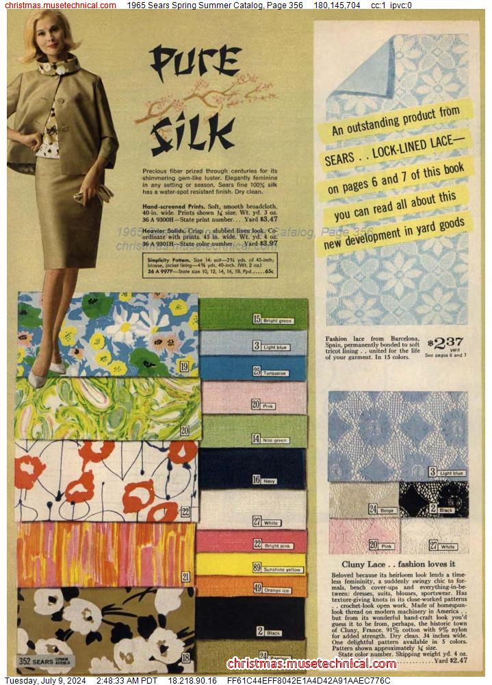 1965 Sears Spring Summer Catalog, Page 356