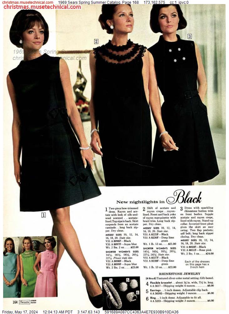 1969 Sears Spring Summer Catalog, Page 168