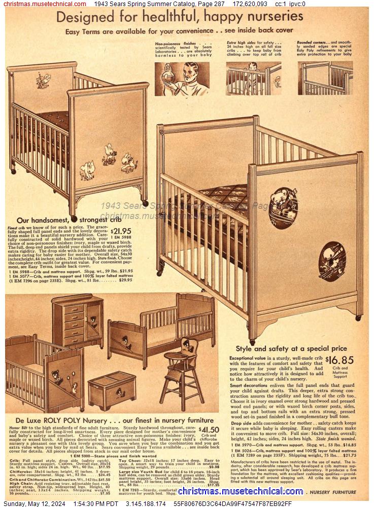 1943 Sears Spring Summer Catalog, Page 287