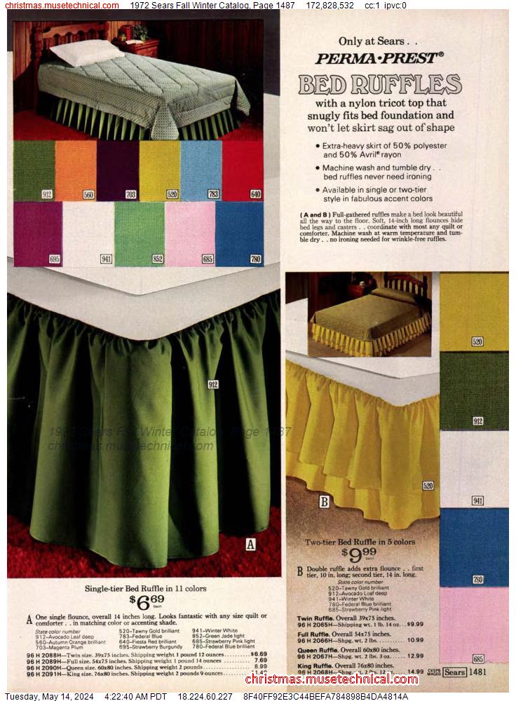 1972 Sears Fall Winter Catalog, Page 1487