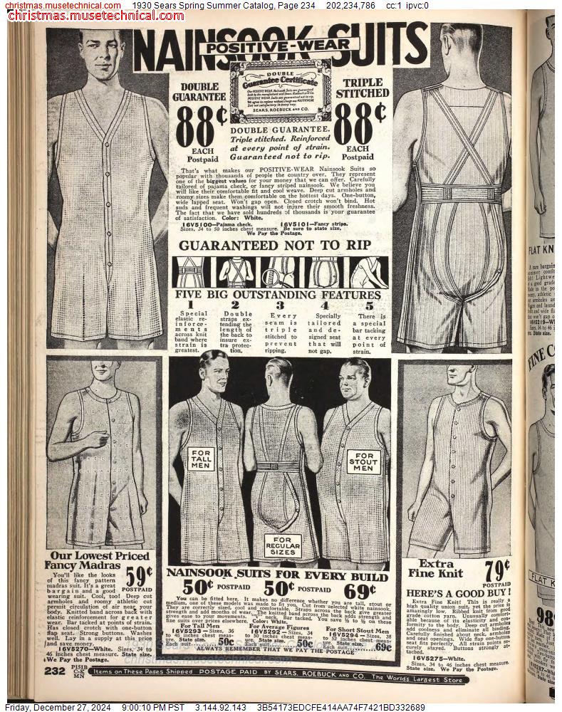 1930 Sears Spring Summer Catalog, Page 234