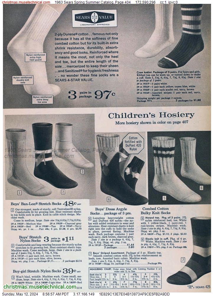 1963 Sears Spring Summer Catalog, Page 404